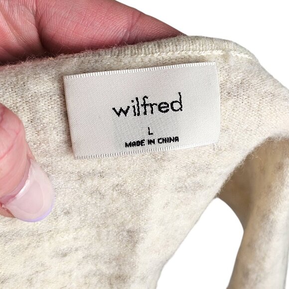 Wilfred Aritzia Cashmere Wool Blend Sphagetti Strap Cropped Top Sz L - Picture 5 of 8